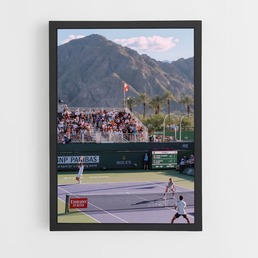 Poster Match à Indian Wells – affiche Tennis (vue 2)